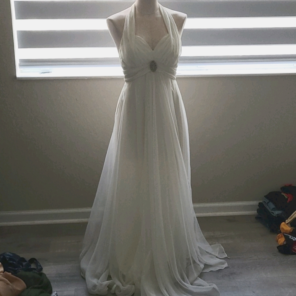 Vintage Halter neck goddess gown